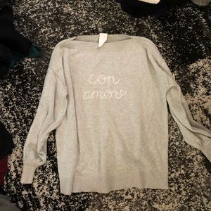 Loft “Con Amor” sweater NWOT